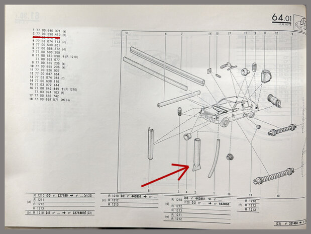R14: Tuyau de vidange de grille de ventilation (New Old Stock).
