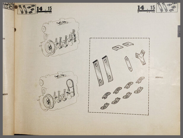 R4, Fourgonette: Set borgplaatjes (New Old Stock).