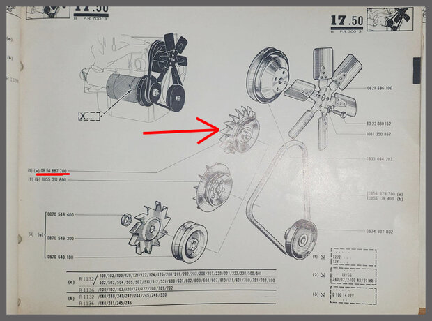 R8-10: Nokkenas poelie (New Old Stock). 