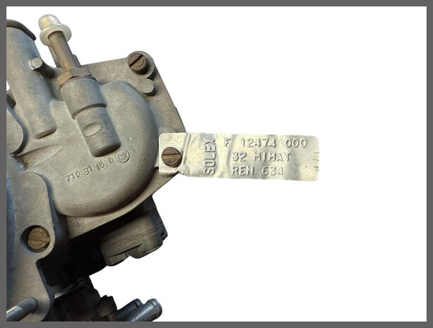 Carburateur Solex 32 MIMAT REN 634 (New Old Stock)  (R&eacute;vis&eacute;, Excl: 150 euro in exchange).