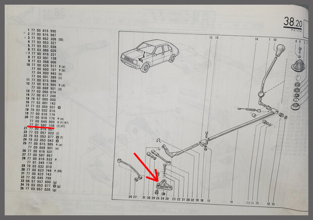 R14: Commando plaat schakelmechanisme (New Old Stock).