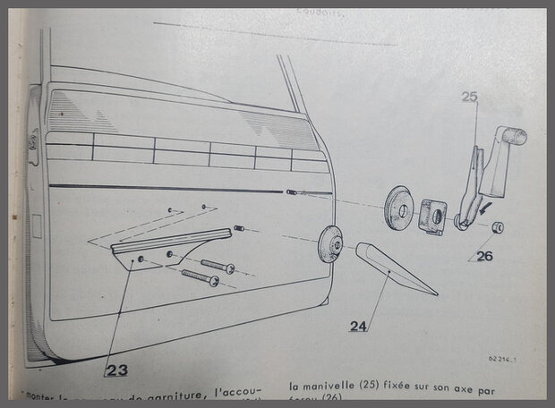 Bevestiging raamslinger (New Old Stock).