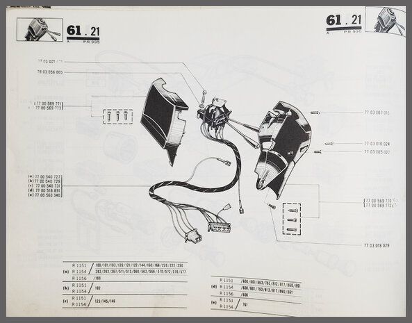 Knipperlicht -verlichtingsschakelaar schakelaar met chromen stangen (gebruikt)
