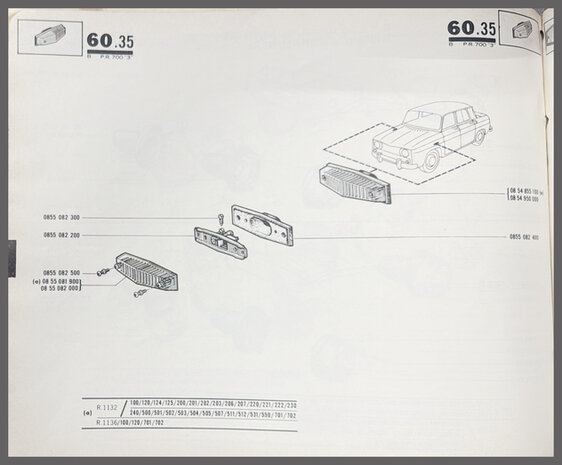 R8-R10 Knipperlicht spatbord (New Old Stock).