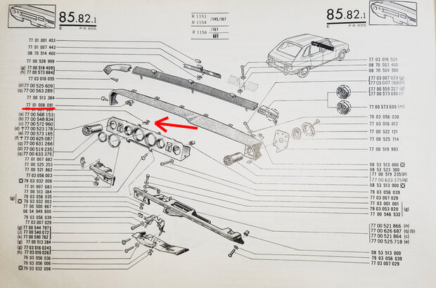 Klem dashboard (New Old Stock).