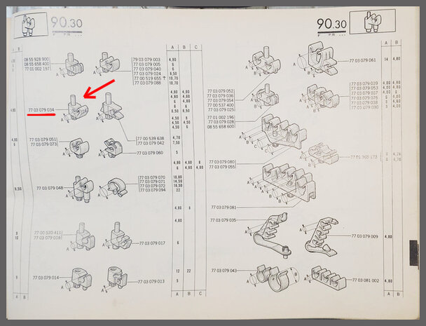 Leiding klem (New Old Stock).