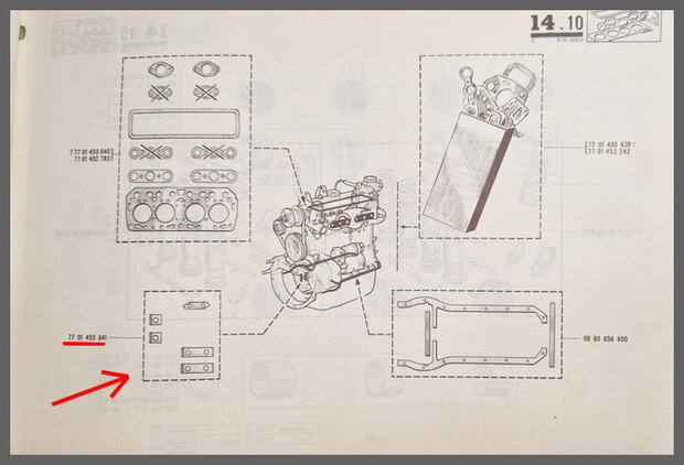 R4,5,6,Rodeo: Collection arretroires moteur (New Old Stock). 