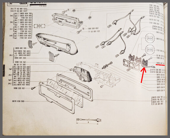 Dashboard meter brandstof verbruik R16 (1150).