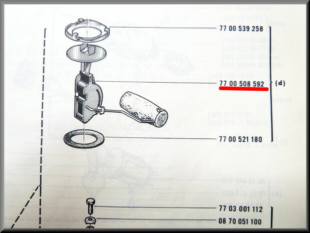 Flottant r&eacute;servoir essence (New Old Stock).