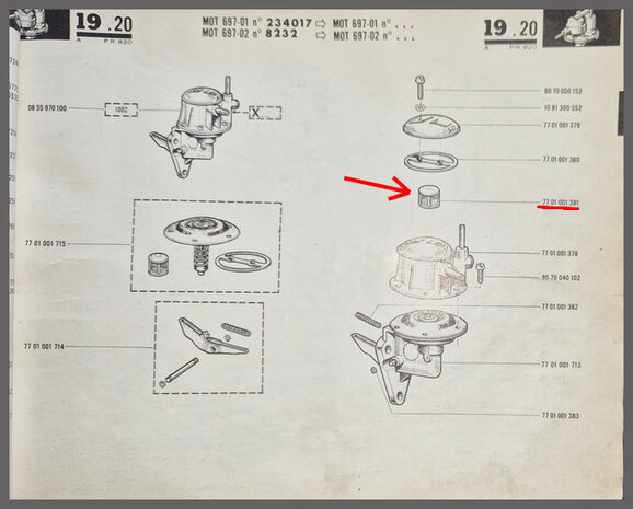 Benzinepomp filter R16 L-TL