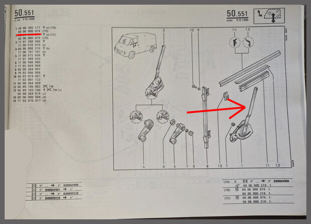 Renault Master: M&eacute;canisme de l&egrave;ve-vitre avant gauche (New Old Stock).