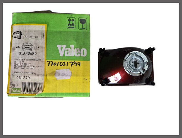 Renault 9-11: Koplamp links (verstraler) (New Old Stock).