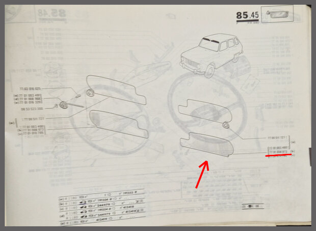 Renault 6: Pare-soleil droit (New Old Stock).