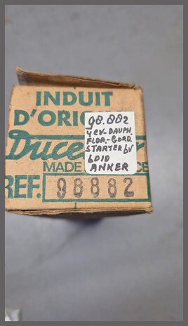 Renault 4CV, Dauphine Gordini, Floride: Anker startmotor (New Old Stock).