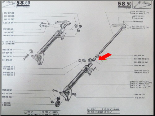 Hand brake guide