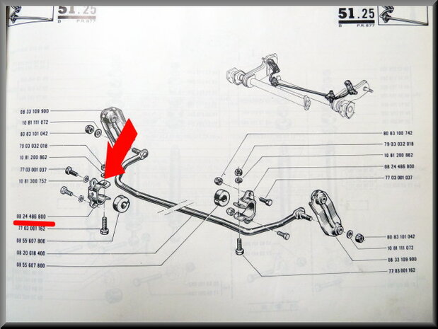 Clamp rear anti roll bar.