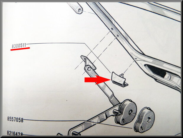 Rear hatch guide rubbers.