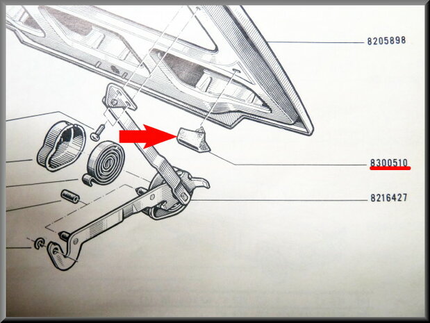 Rear hatch guide rubbers.