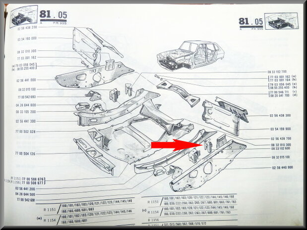 Reinforcement for subframe on the left.