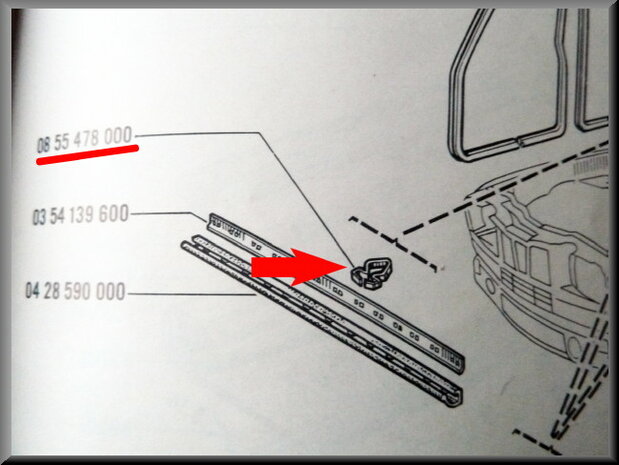 Hood seal clip.