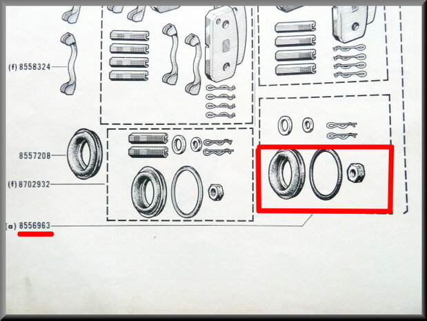 Remklauw revisie set R16 1150 48mm.