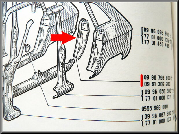 Lock plate rear left.