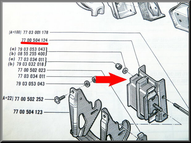 Ophangrubber versnellingsbak (4 bak).