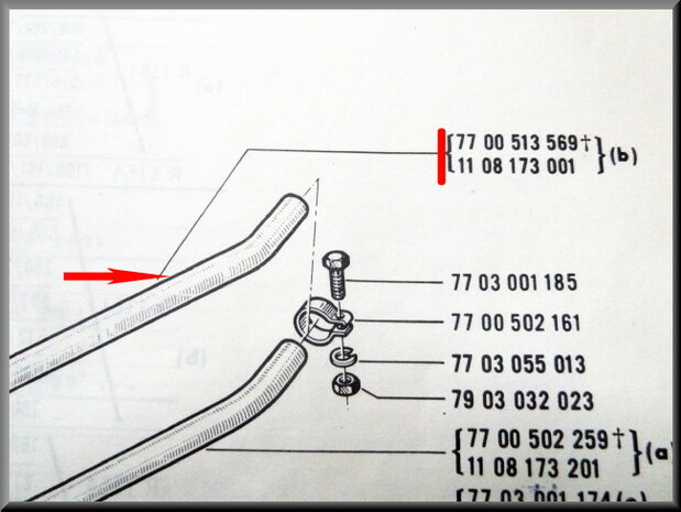 Tube de sortie d'echappement centre R16 TS-TX.