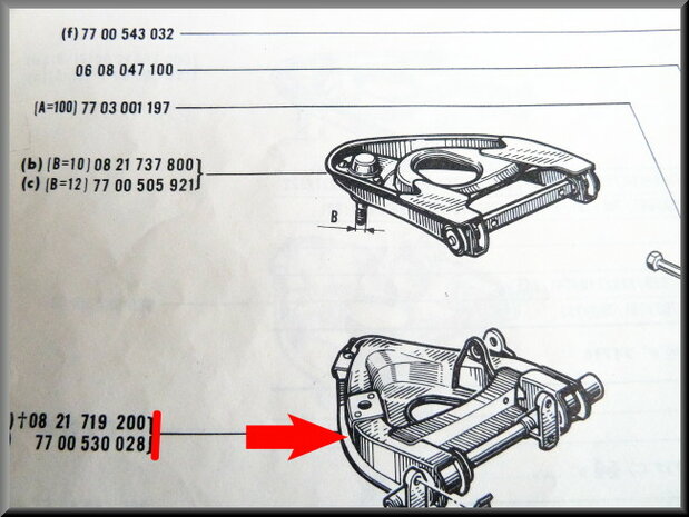 Lower suspension arm on the right (Excl: In exchange 250 euro deposit). 