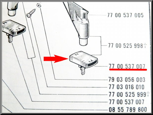 Interrupteur chauffage de la lunette arrière.