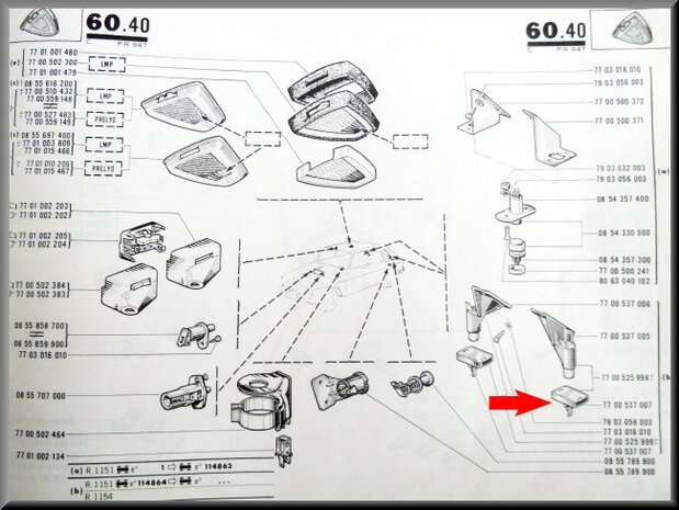 Rear heater switch part.