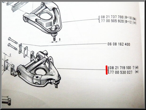 Lower suspension arm on the left (Excl: In exchange 250 euro deposit).