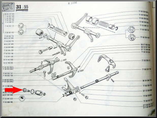 Speedometer cable pinion (5 gear).