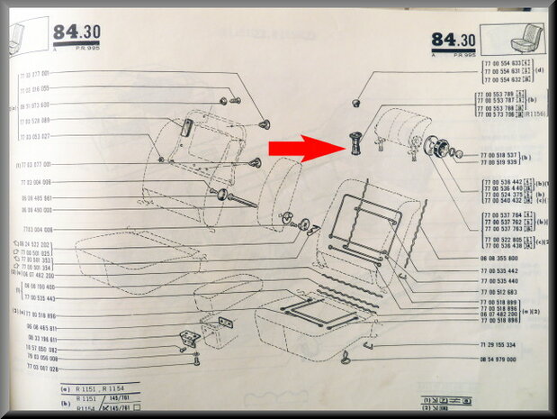 Headrest part.