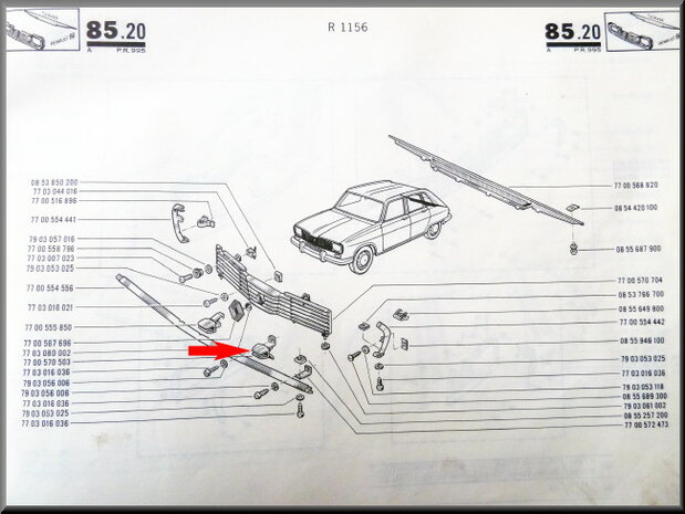 Clip for the front trim.