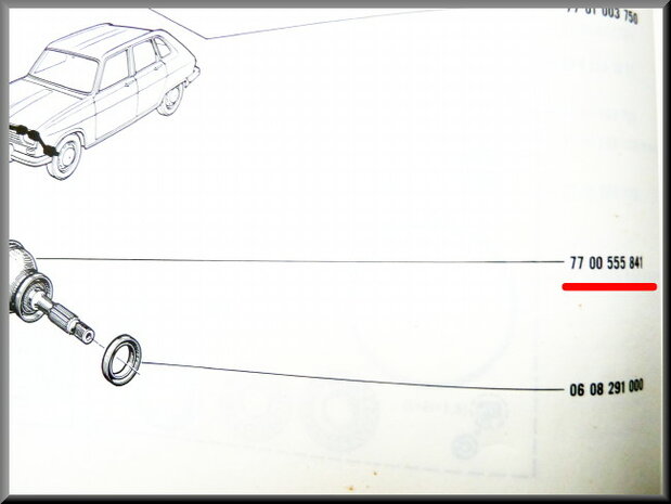 Aandrijfas type 2 R16 < 1978 (gebruikt).