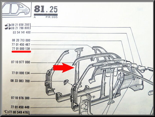 B-pillar right (used).