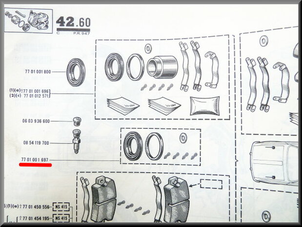 Remklauw stofhoes set, 48mm.