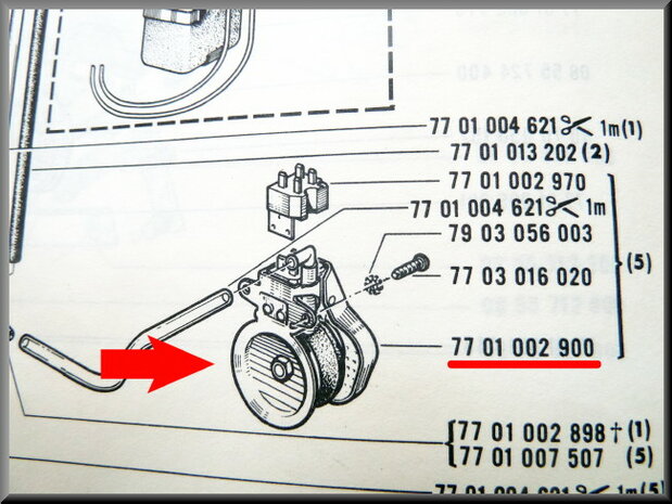 Footpump wipersystem R16 >1973.