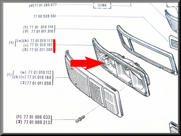 Rear light housing left.