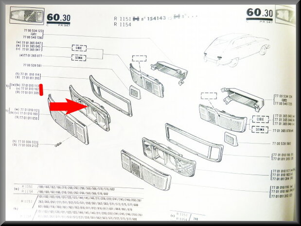 Rear light housing left.