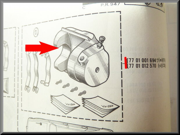 Brake caliper right 48 mm (Excl: In exchange 150 euro deposit).