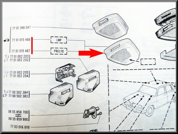 Interior light cap L-TS-TX.