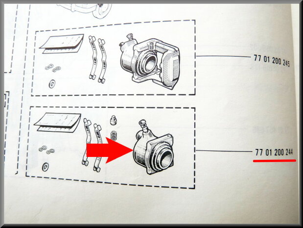 Brake caliper left R16 TX 1973-1975 (Excl: In exchange 150 euro deposit).