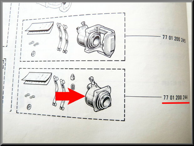 Remklauw links R16 TX 1973-1975 (Excl: 150 euro borg voor inruil).