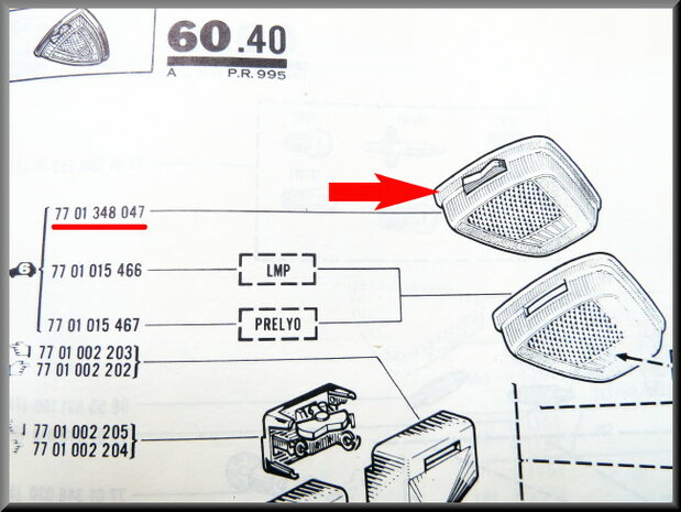 Interior light, complete unit R16 L-TL-TS.