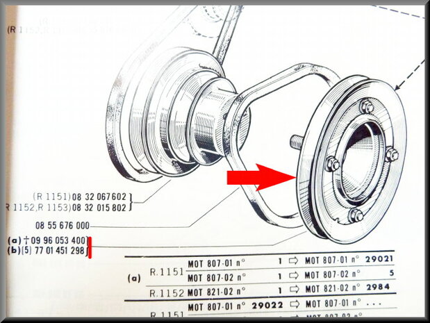 Pulley camshaft.