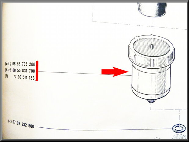 Brake fluid reservoir R16 L-TS.