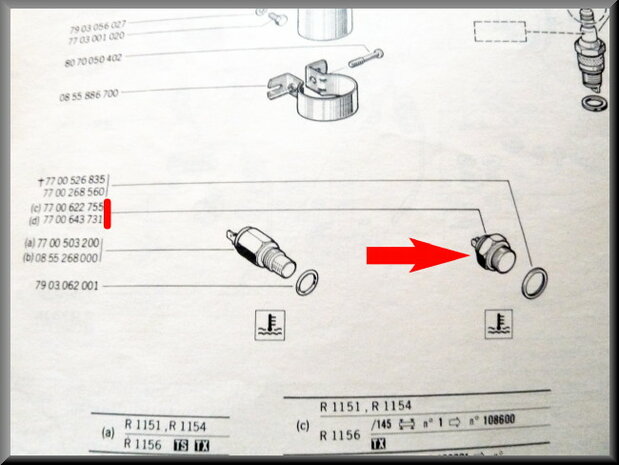 Temperature sensor R16 TS-TX.