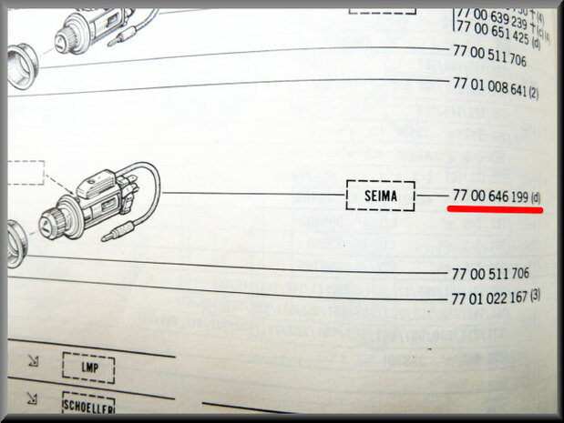 Cigarette lighter R16 TX.